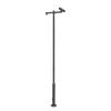 Specialized sectioned pole for the installation of video surveillance, includes foundation base, bracket for PTZ camera.