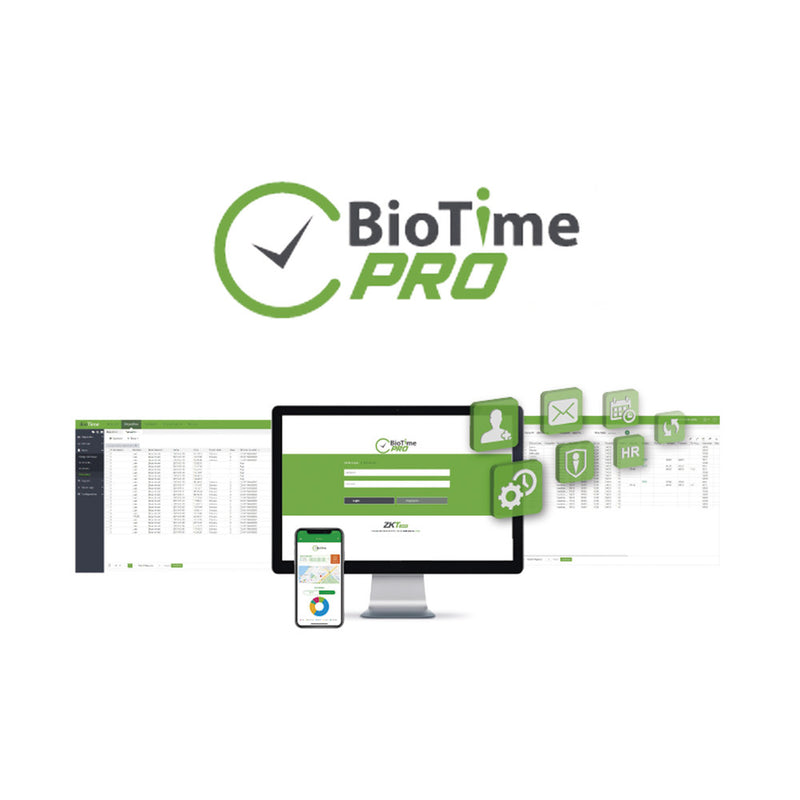 BIOTIMEPRO Web-Based Time And Attendance Management Software STANDARD License for 20 devices and 2000 employees