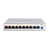 Cloud Easy Smart 250m PoE Switch, 8 FE PoE Ports, 2 GE Ports, Port 1-2: Hi-PoE, Port 3-8: 802.3af/at, 100W, Support Wi-Tek Cloud Management and Mobile APP Remote Maintenance