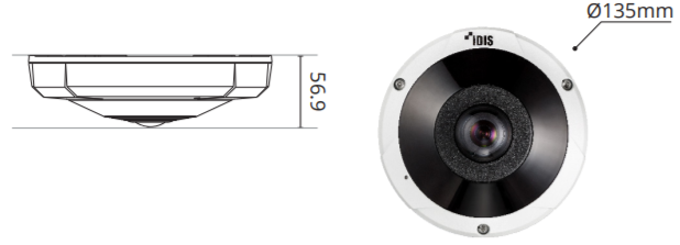 IP Fisheye 5MP | Micro SD | Two-Way Audio | Alarm I/O | PoE 802.3AF | IR LED 20 M | WDR | Day/Night (ICR) | IK10/IP67 | NDAA Compliance