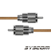 3.6 ft Jumper RG-142/U Coaxial Cable with UHF Male (PL-259) Connectors