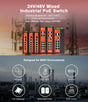 Rugged Industrial PoE Switch - 8x Gigabit PoE, 2x SFP, 60W High-Power Ports, Extreme Temperature Design