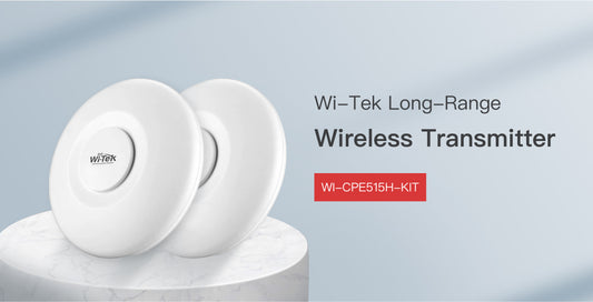 Wireless Transmitter Kit, up to 4.9 miles ideal for video surveillance, 5 GHz, up to 300Mbps, 16dBi, IP65, Plug and Play, 60° Beamwidth, Cloud management.