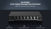 8-Port Gigabit Smart Cloud Managed Non-PoE Switch, IP Camera Recognition, Unique Value for CCTV Network