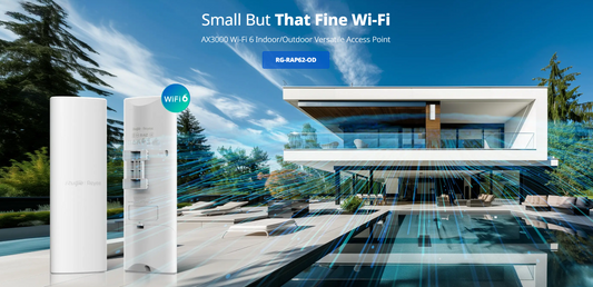 Outdoor/Indoor Wi-Fi 6 Access Point, Up To 2974 Mbps, IP65, 360° Coverage, Wall Or Pole Mounting To Fit In Any Location, Reyee Mesh, Standalone Portal, And AI Roaming Features