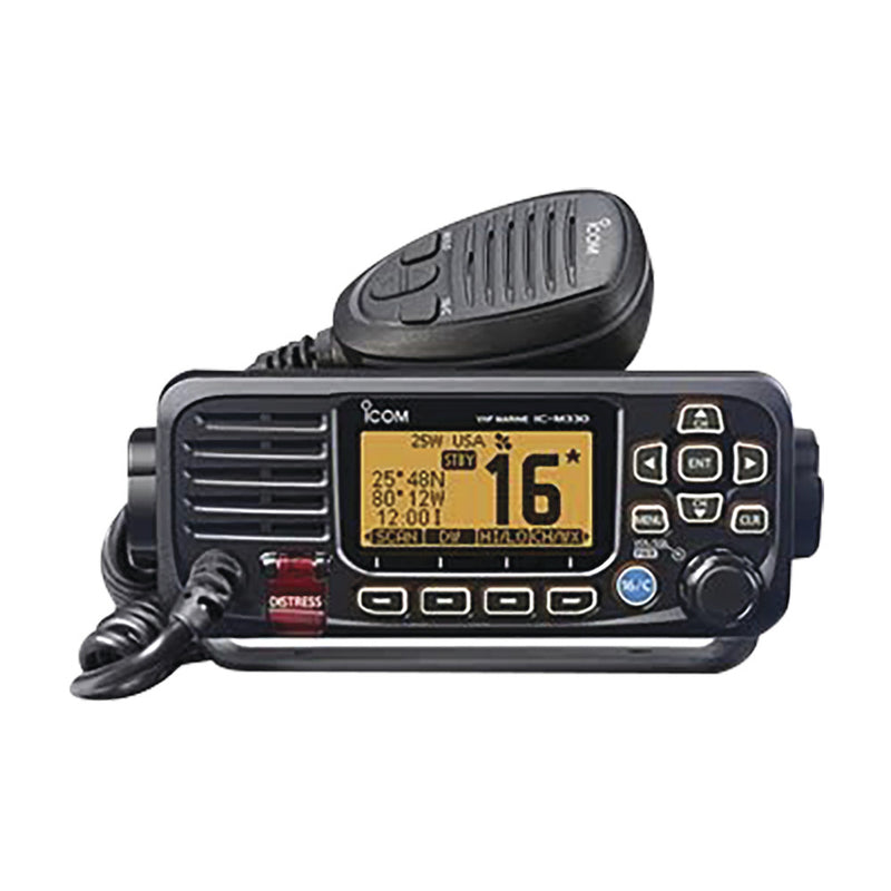 Marine Transceiver Top Performance Ultra Compact VHF (With GPS Receiver) Black Color