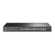 Switch PoE+ JetStream SDN Manageable 24-Port 10/100 Mbps + 2 puertos 10/100/1000 Mbps (Uplink) + 2 SFP Ports (Combo 2 RJ45 10/100/1000 Mbps), 250W, Centralized Management OMADA SDN