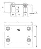 (255-220) - Adjustable Upper Guide for up to 2-3/8" / For Sliding Doors / W/4 Rollers of 1" (30mm) / Galvanized