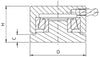 (87M) Bottom Hinge w/Thrust Bearing / For swing gates / Up to 990 lb (450 Kg) per pair / Galvanized / Weld On / 1-15/16" diam