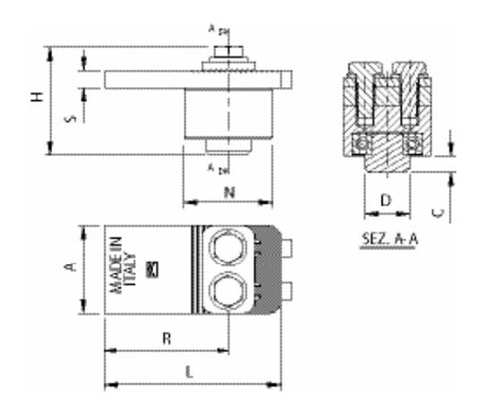 (85M) - Medium Adjustable Upper Hinge / For Doors up to 990 lb (450 Kg) per pair / Weld On / 2-11/16" diam / Galvanized