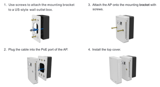 10-Pack - Wall Mount For Access Point Model RG-RAP1200(P)