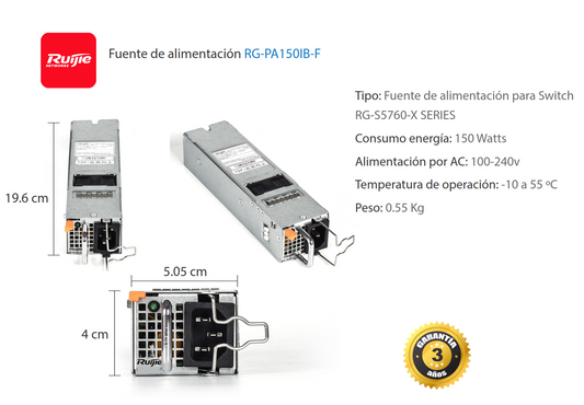 150W Hot-swappable Power Supply for Switches RG-S5760-X Series
