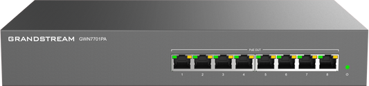 Unmanaged PoE+ Gigabit Switch / 8 Ports 10/100/1000 Mbps / 8 PoE+ Ports / Up to 145W