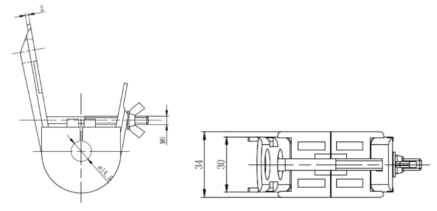 Suspension Clamp J Hook for Fiber MiniADSS, double hole way &Phi; 6-8 mm