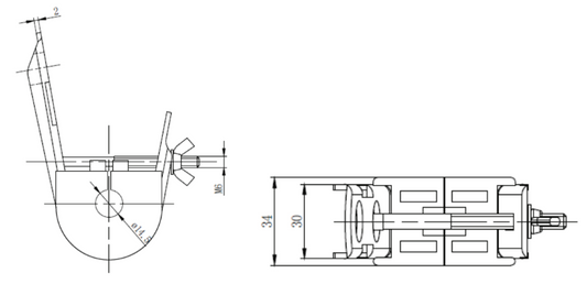Suspension Clamp J Hook for Fiber MiniADSS, double hole way &Phi; 6-8 mm
