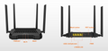 AX3000 Dual Band Gigabit Wi-Fi 6 Mesh Router 2X2 / OFDMA+MU-MIMO, 5G 2X3 omnidirectional multi-band high-gain antennas (Black Series).
