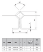 (292-10FT) - V-Track for sliding gates / 10ft (3m) / Embed Type / 2-3/8"H / Galvanized