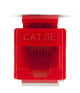 Jack Cat5e Toolless, for faceplate Keystone - Red Color