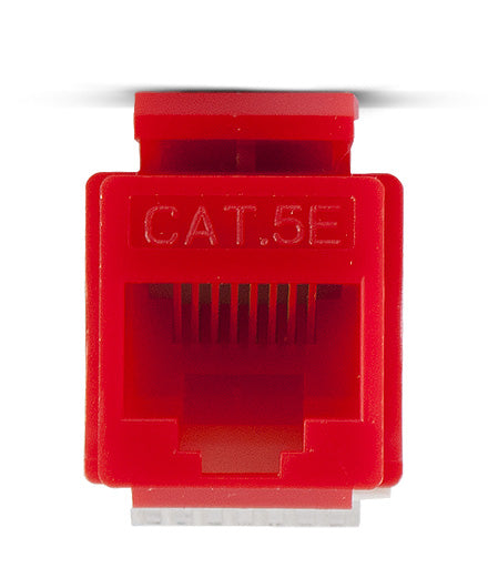 Jack Cat5e Toolless, for faceplate Keystone - Red Color
