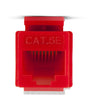 Jack Cat5e Toolless, for faceplate Keystone - Red Color