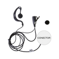 Microphone - adjustable ear clip headset for ICOM F4001/3001/ F11/ 14/3021/ 3013/ 3103/ 1100D/2100D