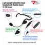 Lightweight Headset with Flexible Boom Microphone for KENWOOD Radios TK3230/ 3000/ 3402/ 3312/ 3360/ 3170, NX240/ 340/ 220/ 320/ 420