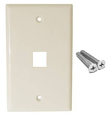 Face Plate, 1-Port - White
