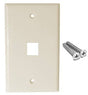 Face Plate, 1-Port - White
