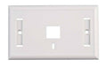Placa frontal, salida de 1 puerto con espacio para etiqueta - Blanco