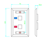 Face Plate, 2-Port Output with Space for Label - White