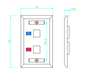 Face Plate, 2-Port Output with Space for Label - White