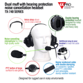 Headphones with Gel Padded Earmuffs with Flexible Noise-Canceling Microphone for KENWOOD TK3230/ 3000/ 3402/ 3312/ 3360/ 3170, NX240/ 340/ 220/ 320/ 420