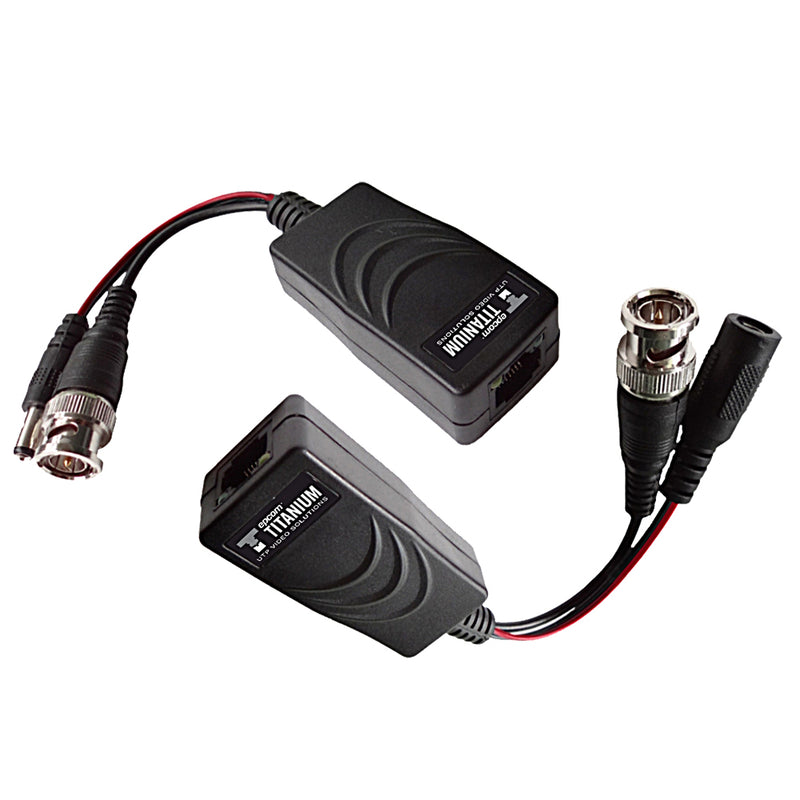 Transceivers Kit with power Supply connector / Supports (12V/24VDC/AC), Video / TurboHD Applications / UTP Cat5e/6