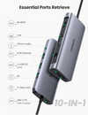 Multiport USB-C HUB to 2 USB-A 3.0 / 1 USB-C PD Charge 100W / 1 USB-A 3.1 / 1 USB-C 3.1 / HDMI 4K / HDMI 8K Ultra HD / Display Port 4K / RJ45 (Gigabit) / Card Reader SD + Micro SD (TF) / Jack Audio 3.5mm / 12 in 1