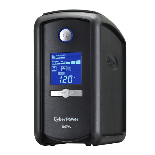 UPS 1000VA / 600W, Smart LCD Display, Automatic Voltage Regulation (AVR), 9 Outlets, Tel/Net/Coax,  No-Break with 3 years warranty