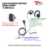Lapel Microphone with Hook Hanger Speaker for KENWOOD TK3230/ 3000/ 3402/ 3312/ 3360/ 3170, NX240/ 340/ 220/ 320/ 420, TKD240/340