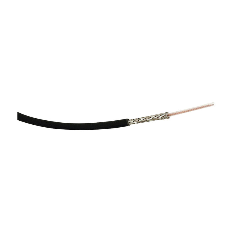 Coaxial Cable RG-58A/U Type, Polyethylene Insulation, Tinned Copper Braid Shield (95% coverage), PVC Jacket