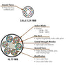 6 Strand Fiber Optic, Indoor/Outdoor, Tight Buffer, XGLO, OFNP, Singlemode OS2, 3.28 ft