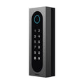 Slim Access Control Akuvox A08S / Aluminum and Tempered Glass / IP65 & IK09 / Capacity for 20,000 Cards / Multi Access Methods (QR, Bluetooth, PIN, RFID) / Supports Wiegand / 1 Relay Output