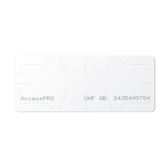 Label Tag UHF / ISO180006B / Adheres to Vehicle Windshield / Compatible with Long Range Readers for PRO6RF & PRO12RF