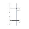 Two dipole Antenna Base for 138-174 MHz, 3 dB gain, N Male connector.