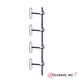 Base Station UHF Antenna, 4 Bays, Frequency Range 406-512 MHz.