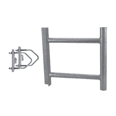 H-frame assembly support for installing collinear fiberglass antennas with 38 cm separation.