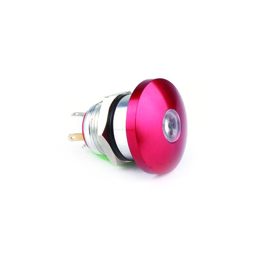 Red round button with LED