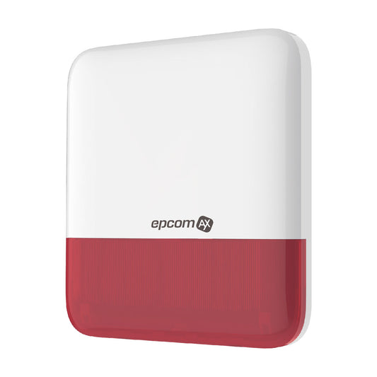 (epcom AX) Wireless Siren with Red Strobe / Outdoor IP65 / 110 dB