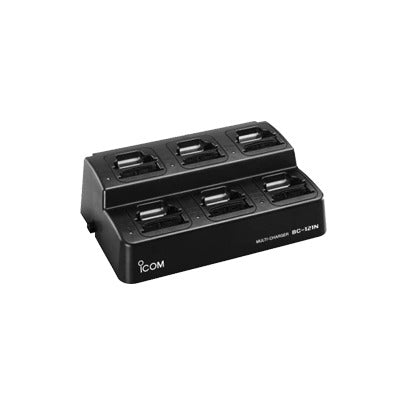 6-battery Desktop Multi-Charger, BC-124 AC Power Adapter for ICOM BP-264 Battery Packs