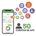License for remote CHECK IN / CHECK OUT for time and attendace software BIOTIMEPRO / License for 50 accounts