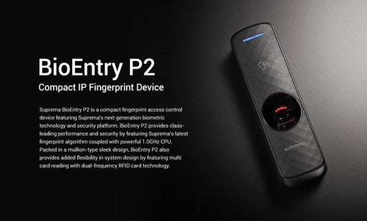 BioEntry P2 Multiformat Fingerprint Reader (125kHz EM, HID Prox & 13.56Mhz MIFARE, DESFire/EV1, FeliCa, iCLASS SE/SR, NFC)