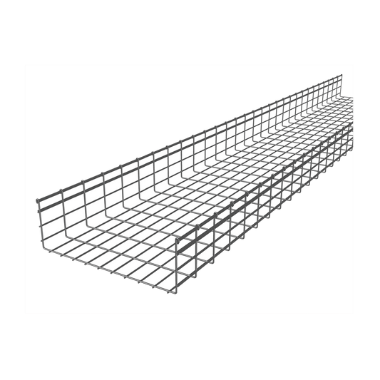 Wire Mesh Cable Tray up to 1321 Cat6 Cables, 6.54/19.69 in (166/500 mm) Width, 9.84ft (3m) Section