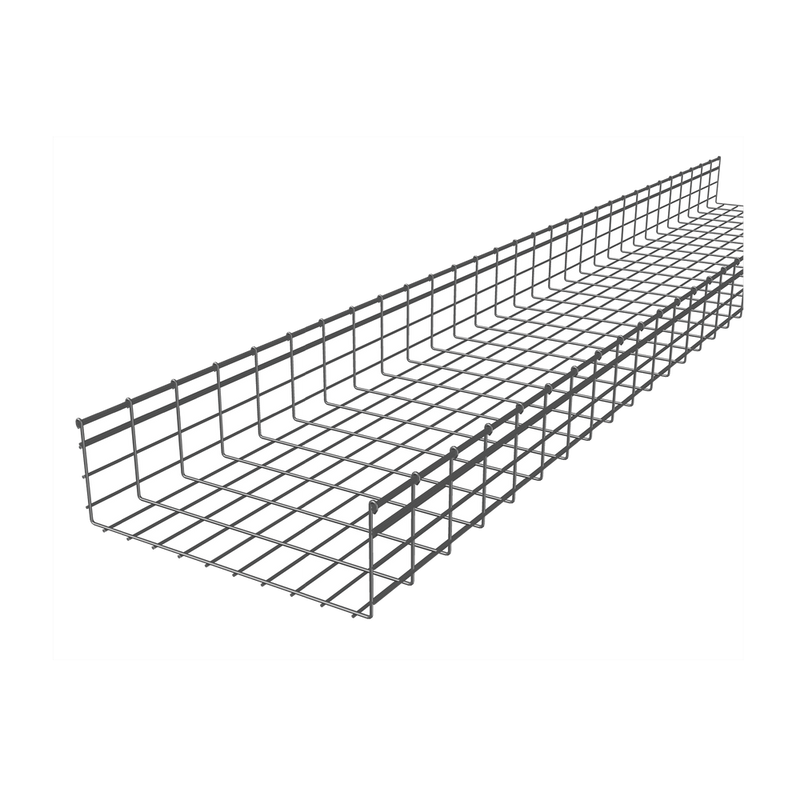 Wire Mesh Cable Tray for up to 1321 Cat6 cables, 6.54/19.69 in (166/500 mm) width, 9.84 ft (3 m) section